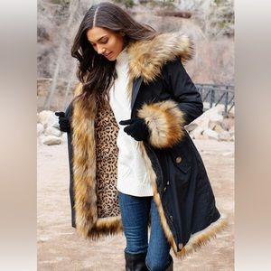 Fabulous Fur faux fur lined jacket